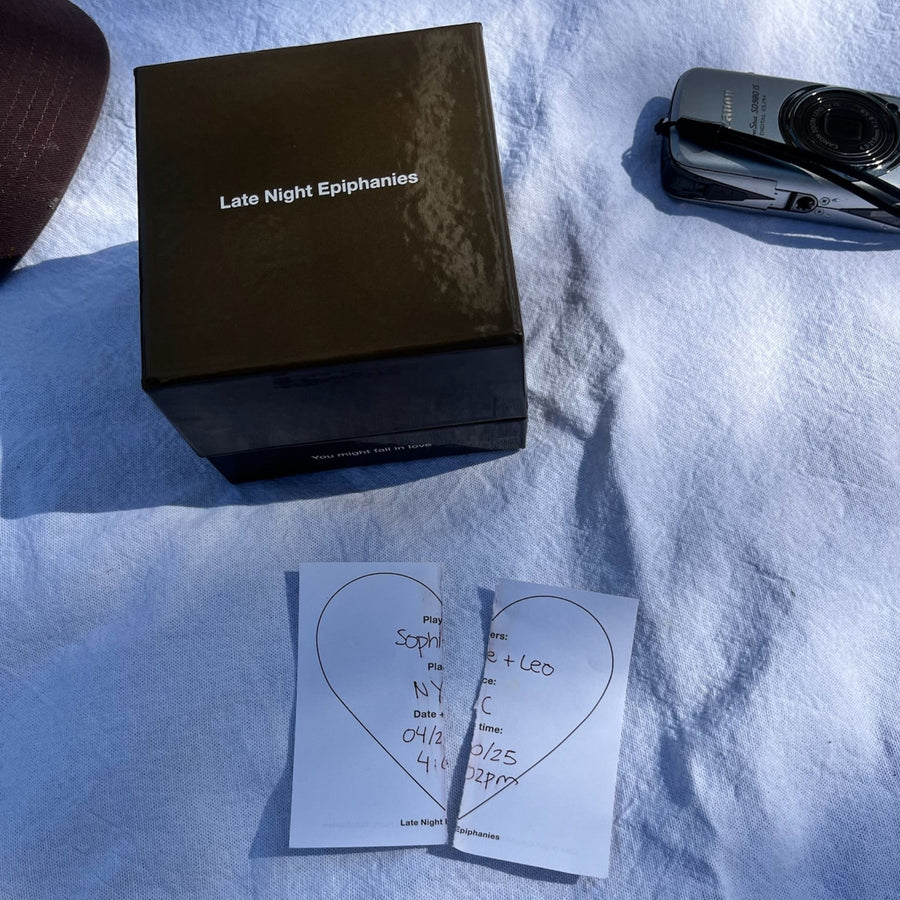 Late Night Epiphanies Card Game broken heart note from First Card